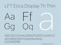 Beispiel einer LFT Etica Display Th-Schriftart